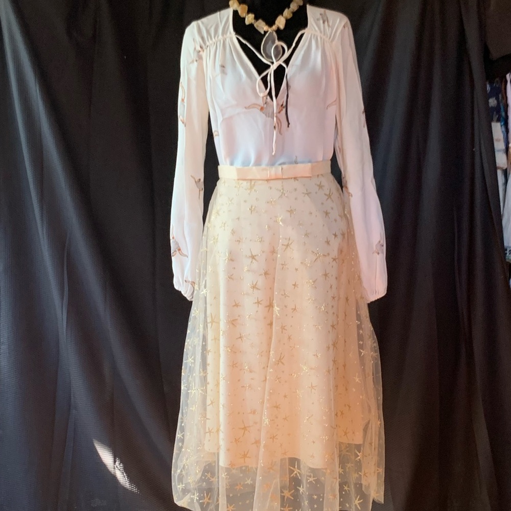 NWT Anthropologie Eve Franco Tulle Skirt  size 8 MSRP $188